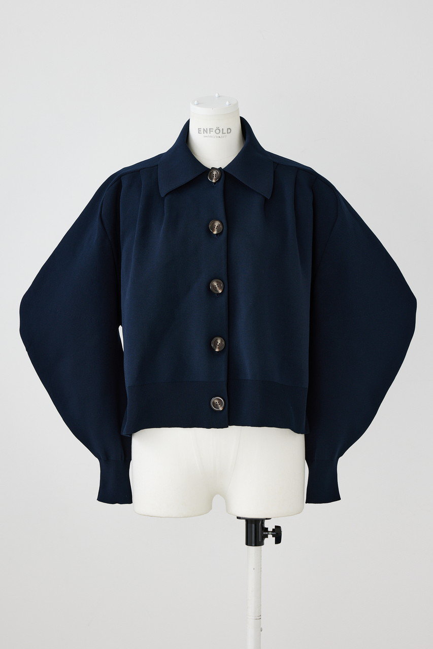 ENFOLD タックカーディガン (ダークネイビー, 38) エンフォルド ELLE SHOP ENFOLD タックカーディガン (ダークネイビー, 38) エンフォルド ELLE SHOP
