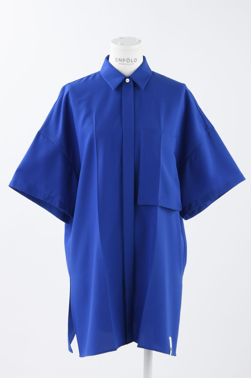 ENFOLD Comfortable Twill センタープレス SH/シャツ (ブルー, 38) エンフォルド ELLE SHOP ENFOLD Comfortable Twill センタープレス SH/シャツ (ブルー, 38) エンフォルド ELLE SHOP