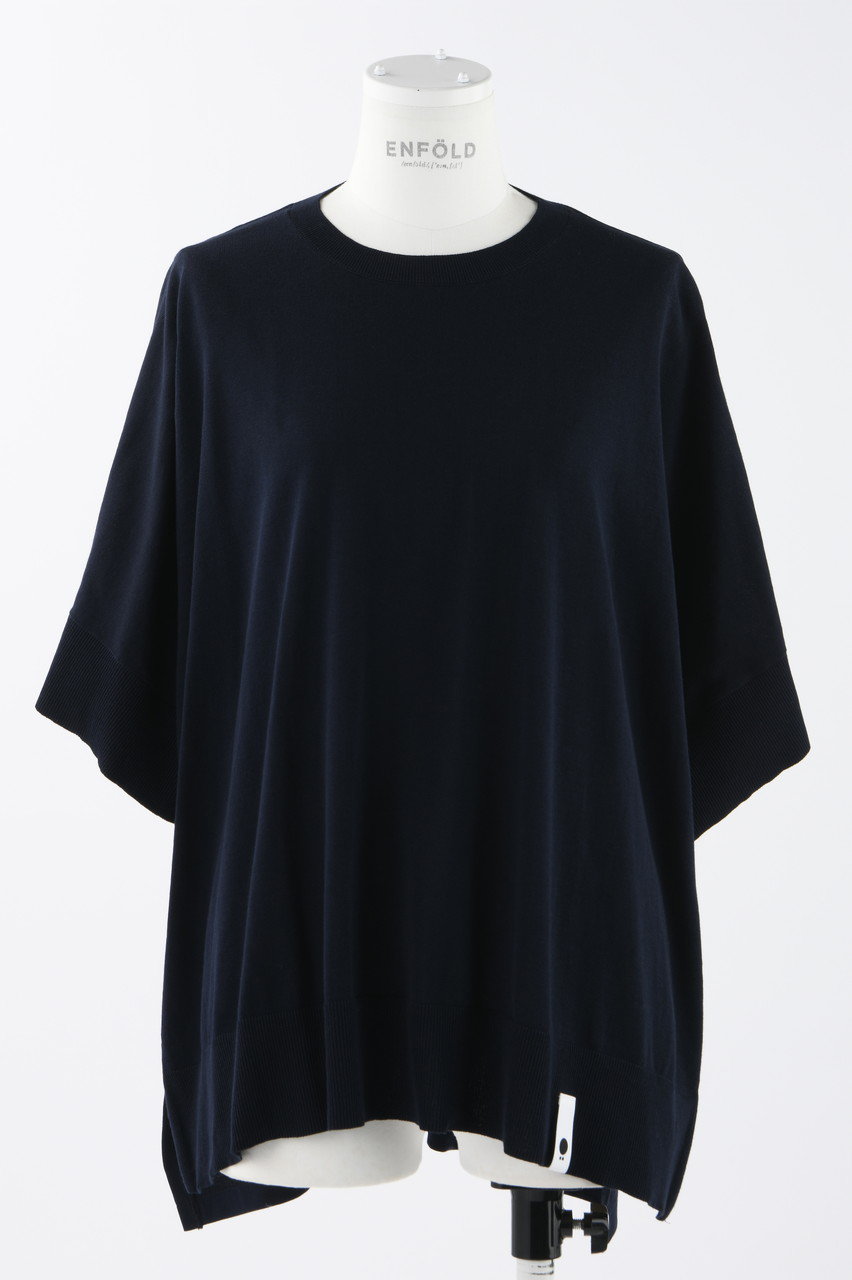 ENFOLD ニット×CUT T/SH Tシャツ (ダークネイビー, 38) エンフォルド ELLE SHOP ENFOLD ニット×CUT T/SH Tシャツ (ダークネイビー, 38) エンフォルド ELLE SHOP