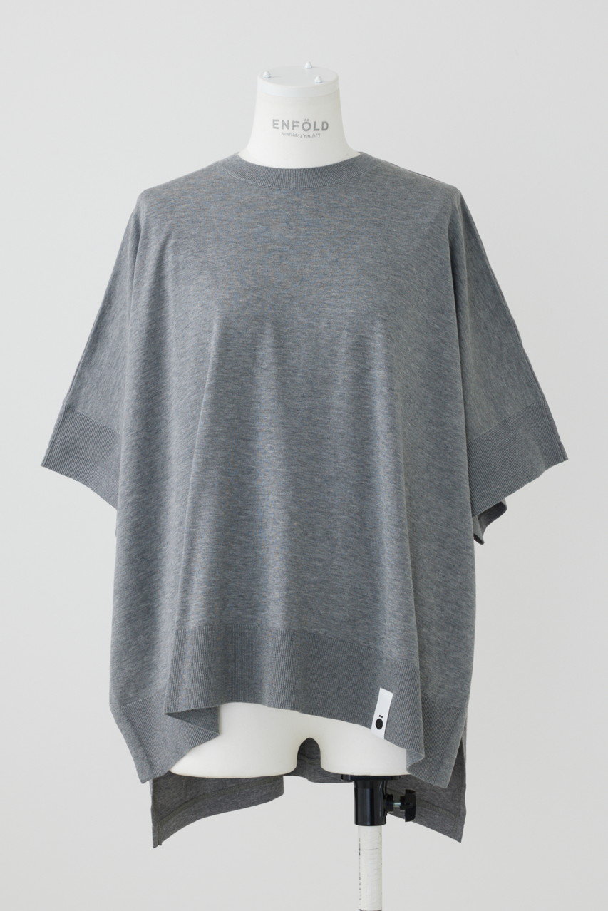 ENFOLD ニット×CUT T/SH Tシャツ (トップグレー, 38) エンフォルド ELLE SHOP ENFOLD ニット×CUT T/SH Tシャツ (トップグレー, 38) エンフォルド ELLE SHOP