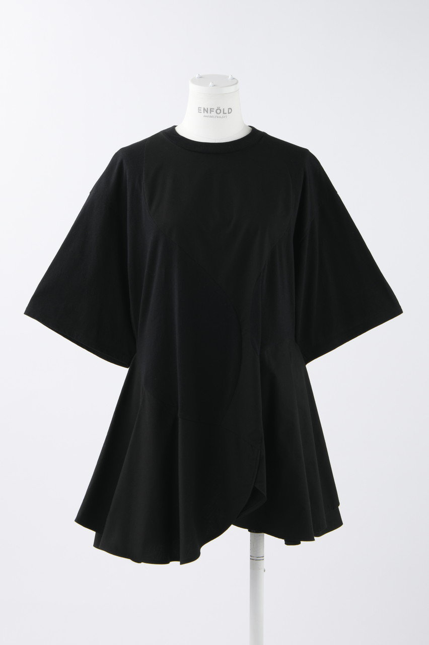 エンフォルド/ENFOLDのソフト天竺 Petal hem T/SH　Tシャツ(ブラック/300HS580-2350)