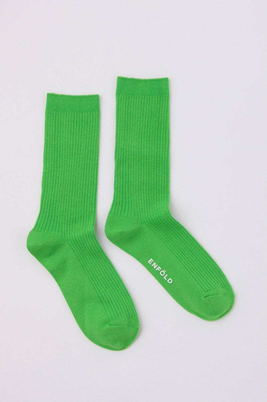 ENFOLD ハイゲージSocks/ソックス (グリーン, 38) エンフォルド ELLE SHOP ENFOLD ハイゲージSocks/ソックス (グリーン, 38) エンフォルド ELLE SHOP