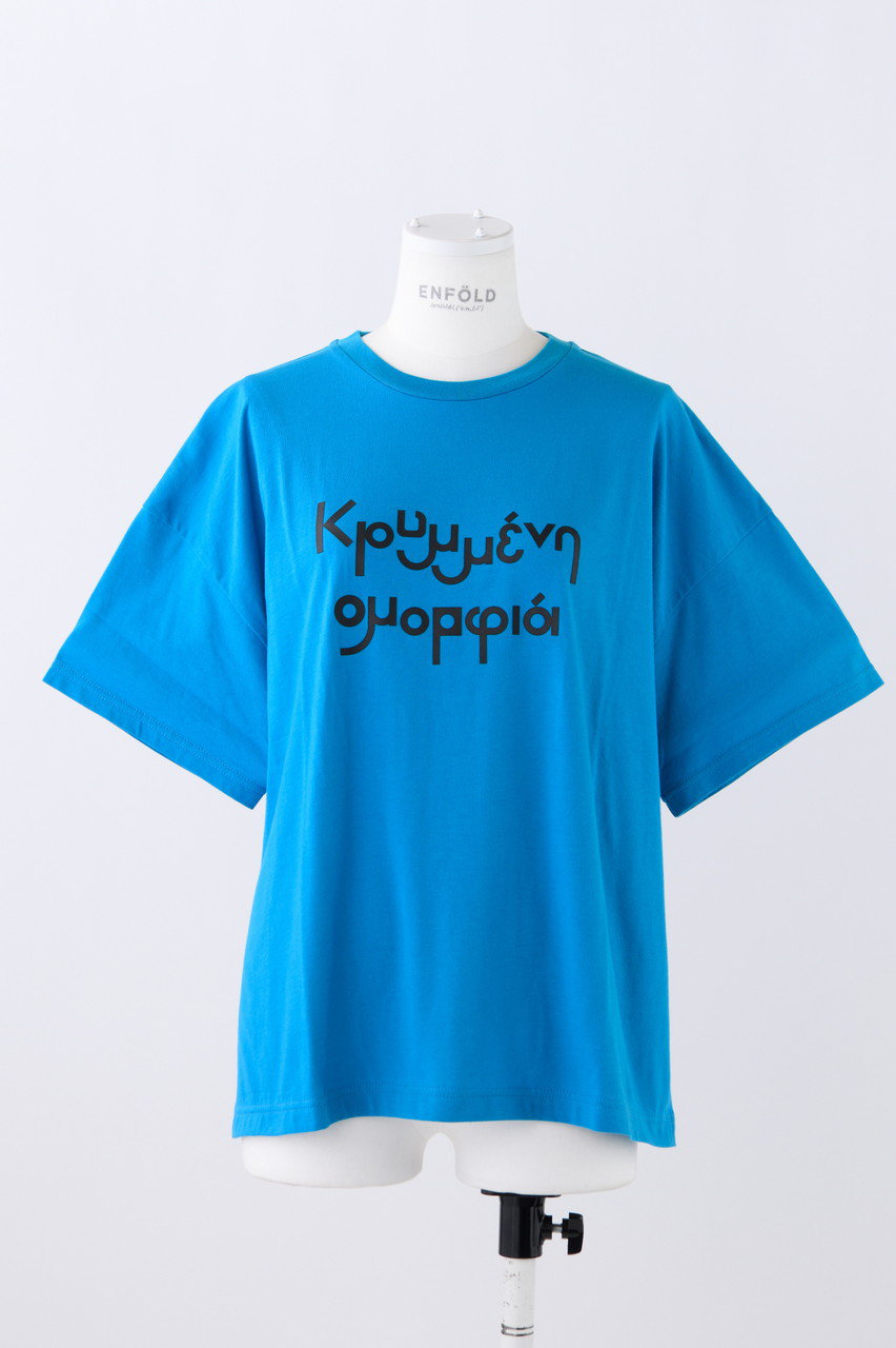 ENFOLD Hidden Beauty T/SH Tシャツ (ブルー, 38) エンフォルド ELLE SHOP ENFOLD Hidden Beauty T/SH Tシャツ (ブルー, 38) エンフォルド ELLE SHOP