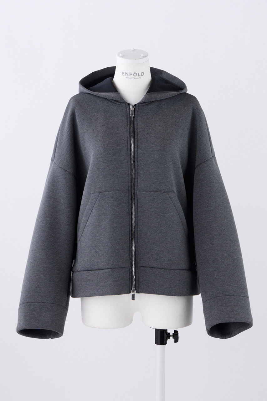 ENFOLD エアダンボール 立体パーカー (チャコールグレー, 38) エンフォルド ELLE SHOP ENFOLD エアダンボール 立体パーカー (チャコールグレー, 38) エンフォルド ELLE SHOP