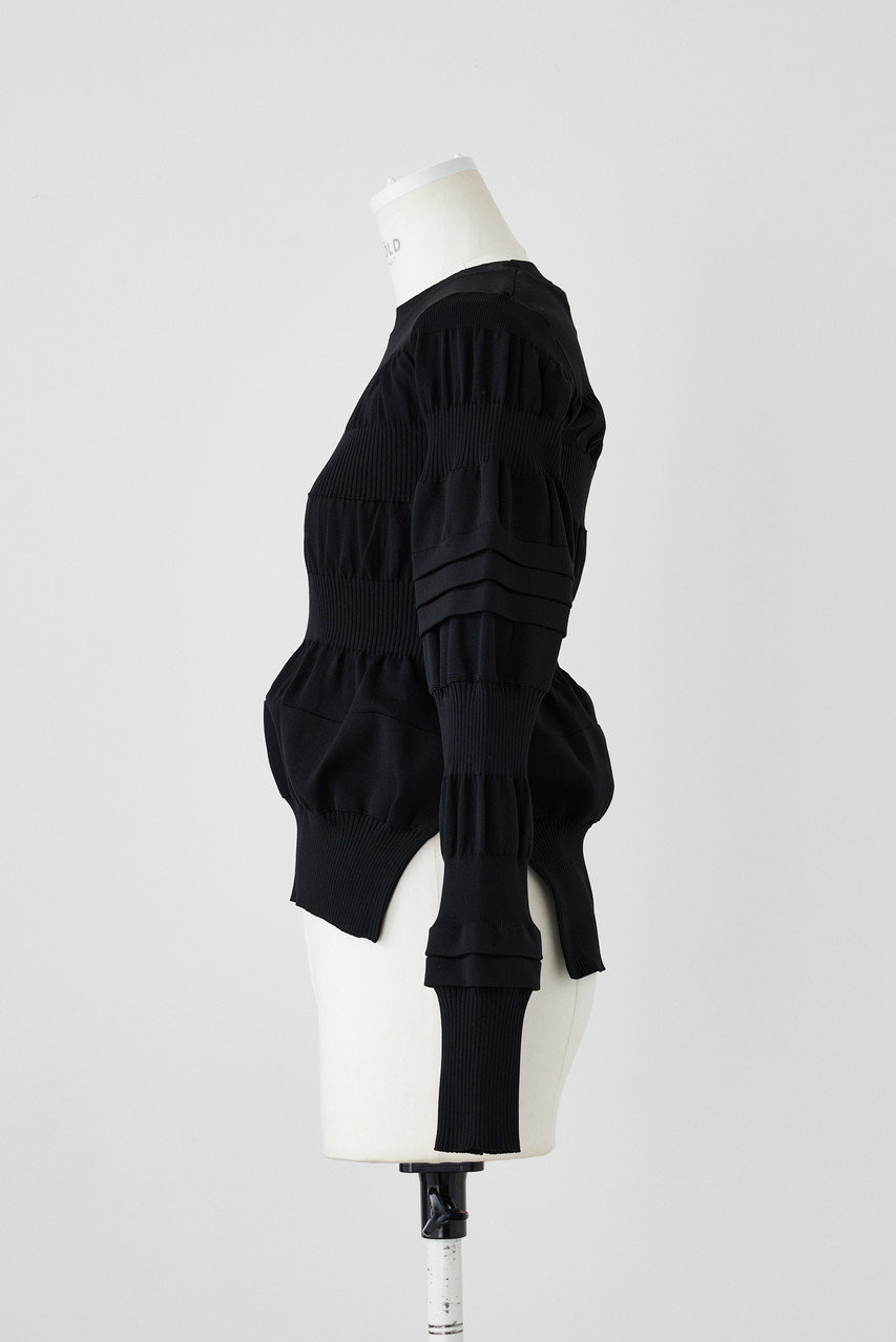 ENFOLD(エンフォルド)｜凸凹 P.O/プルオーバー/ブラック の通販