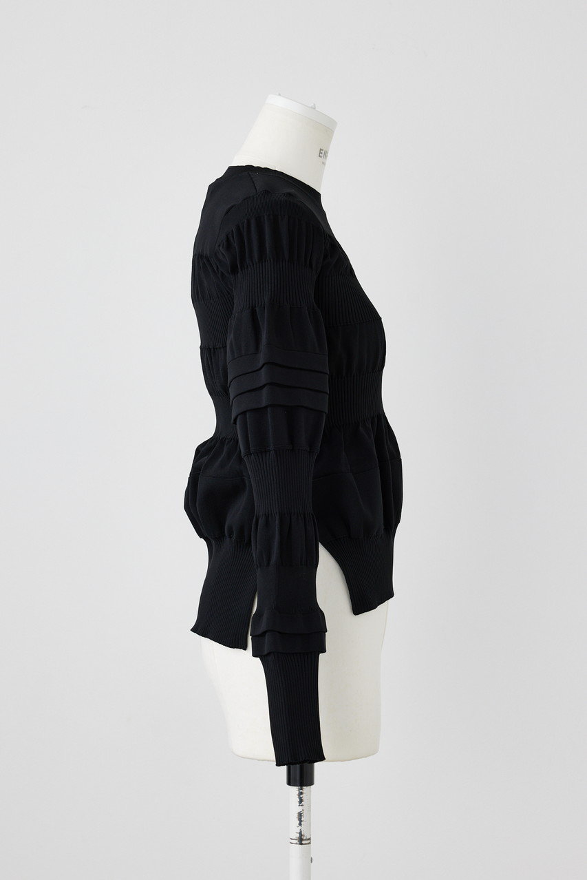 ENFOLD(エンフォルド)｜凸凹 P.O/プルオーバー/ブラック の通販