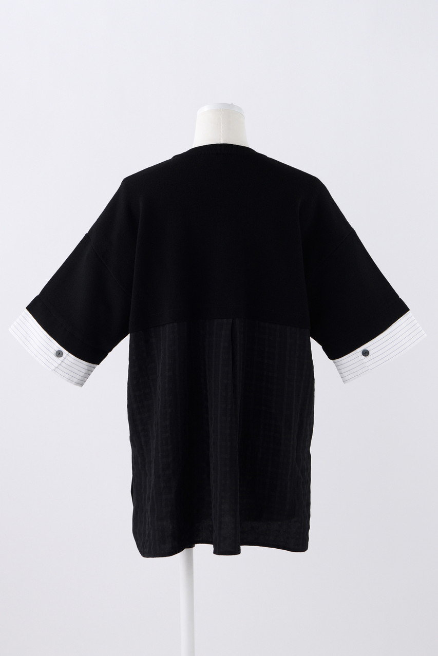 ENFOLD - ぇみ　　　ENFOLD ニット ドッキング プルオーバー ENFOLD(エンフォルド)｜Knit Combi P.O/プルオーバー/ブラック