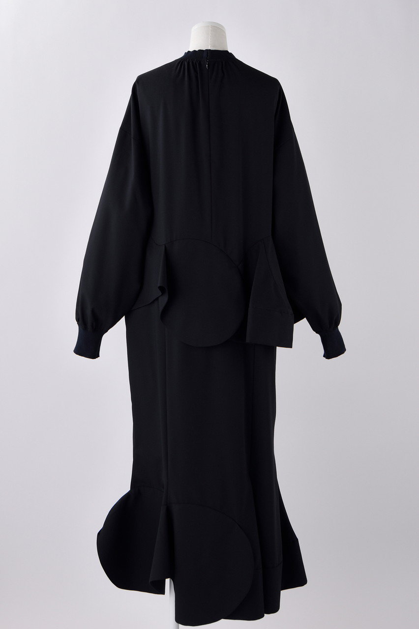 2024SS ENFÖLD エンフォルド バックプリーツドレス ブラック38 2025年