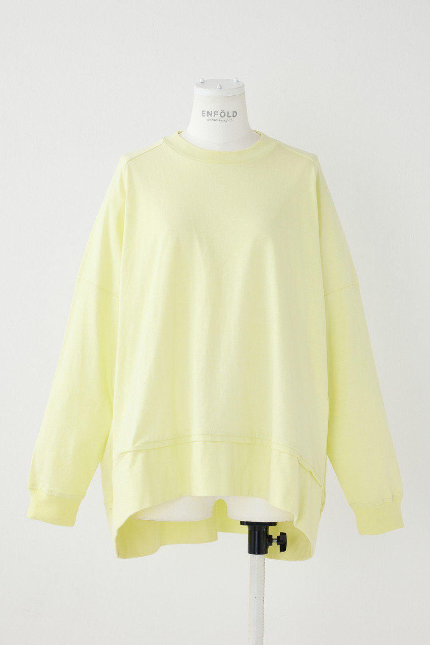 ENFOLD モダン天竺 ワイドBOX ロングスリーブ (ライトイエロー, 38) エンフォルド ELLE SHOP