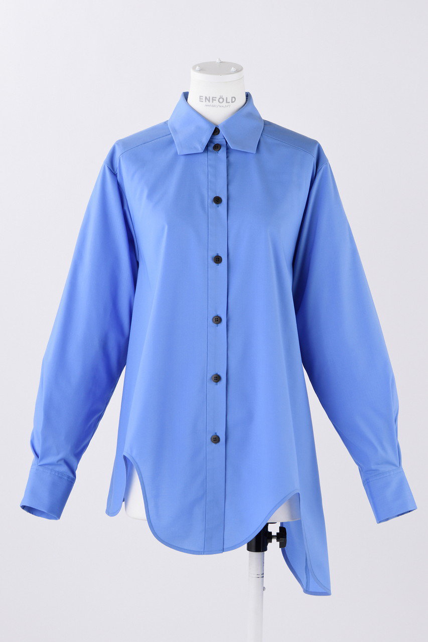 ENFOLD T/Cタイプライター カーブアシンメ SH/シャツ (ライトブルー, 38) エンフォルド ELLE SHOP ENFOLD T/Cタイプライター カーブアシンメ SH/シャツ (ライトブルー, 38) エンフォルド ELLE SHOP