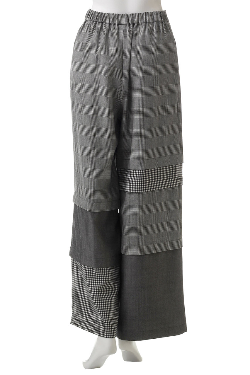 ENFOLD(エンフォルド)｜モノトーンチェック Mix ワイド PT/パンツ