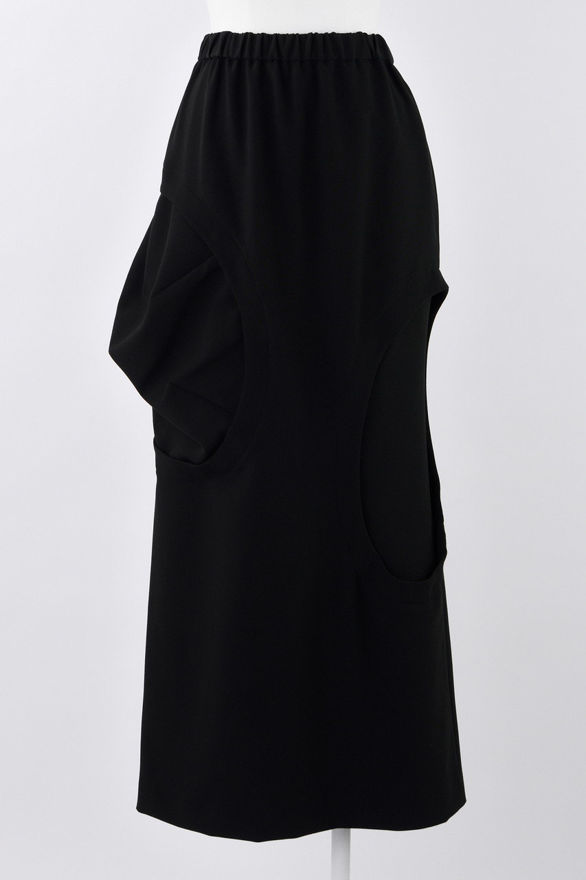 ENFOLD(エンフォルド)｜ダブルクロス サークルSK/スカート/ブラック の