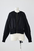 ENFOLD(エンフォルド)｜ATHENA ニット×タフタブルゾン/ブラック の通販