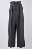 サマーウール ベルト付タックワイドTR/トラウザー・パンツ