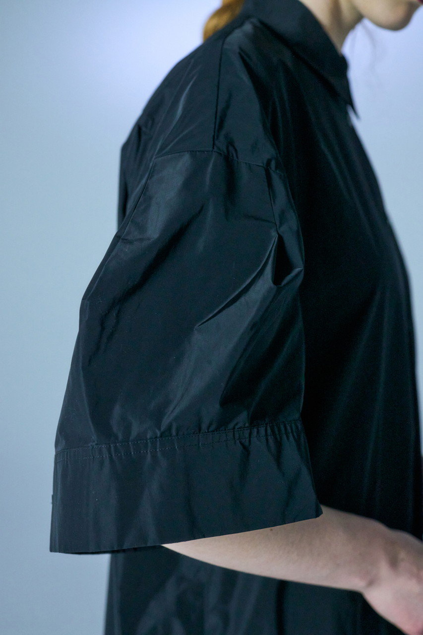 エンフォルド ストレッチタフタサイドタックスカート 38 ブラック ENFOLD(エンフォルド)｜ソフトメモリータフタ 立体5分袖SH DRS