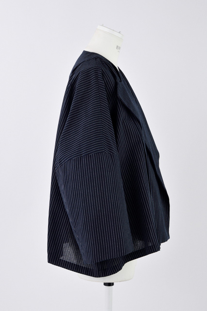 ENFOLD(エンフォルド)｜C/Liストライプ ドレープJK/ジャケット