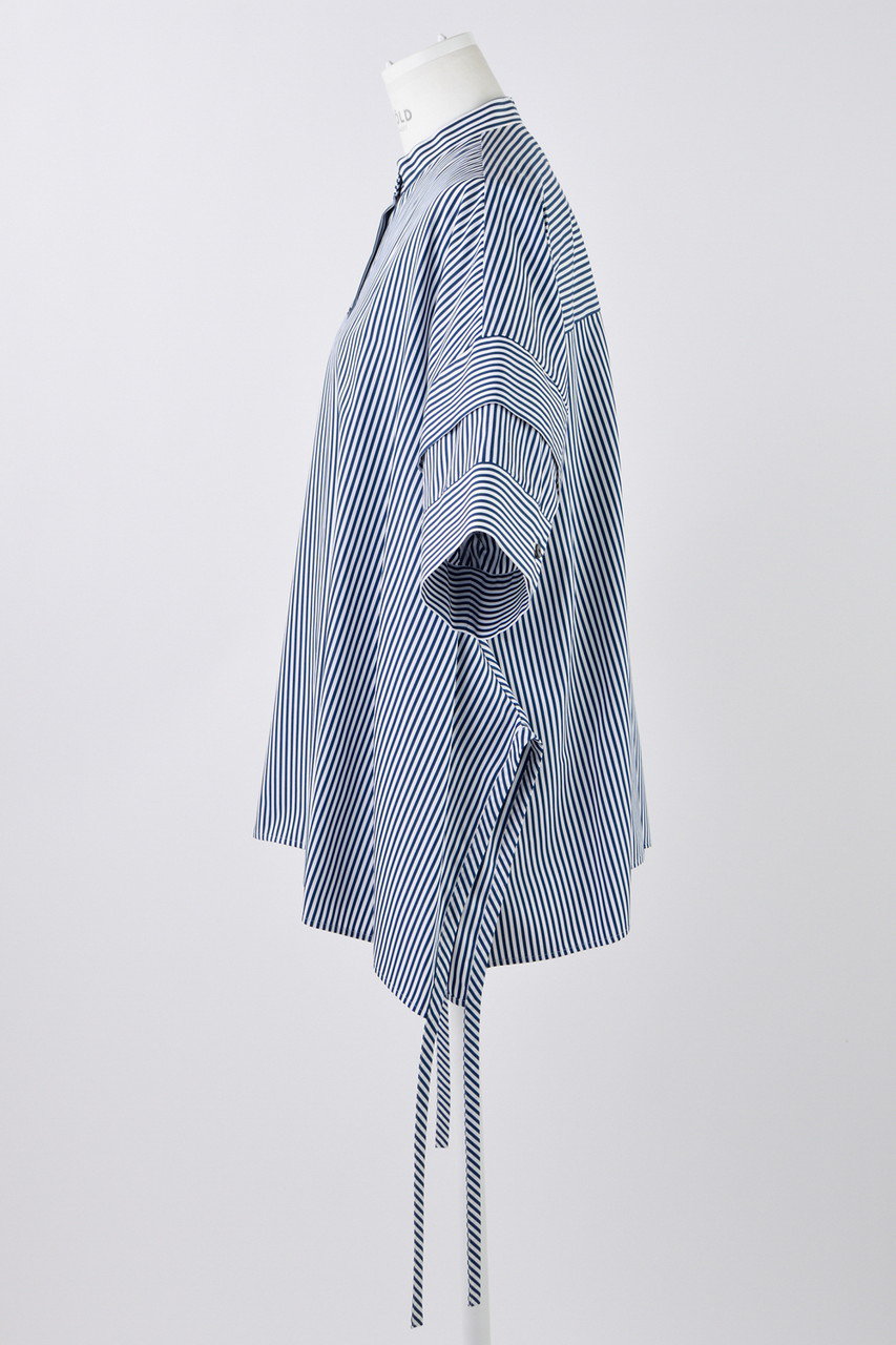 ENFOLD(エンフォルド)｜コットンストライプ レイヤードスリーブ SH