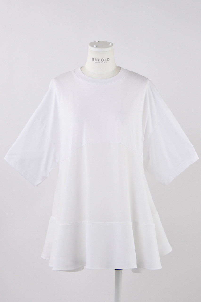 ENFOLD FLARE DOCKING T-SHIRT/シャツ (ホワイト, 38) エンフォルド ELLE SHOP ENFOLD FLARE DOCKING T-SHIRT/シャツ (ホワイト, 38) エンフォルド ELLE SHOP
