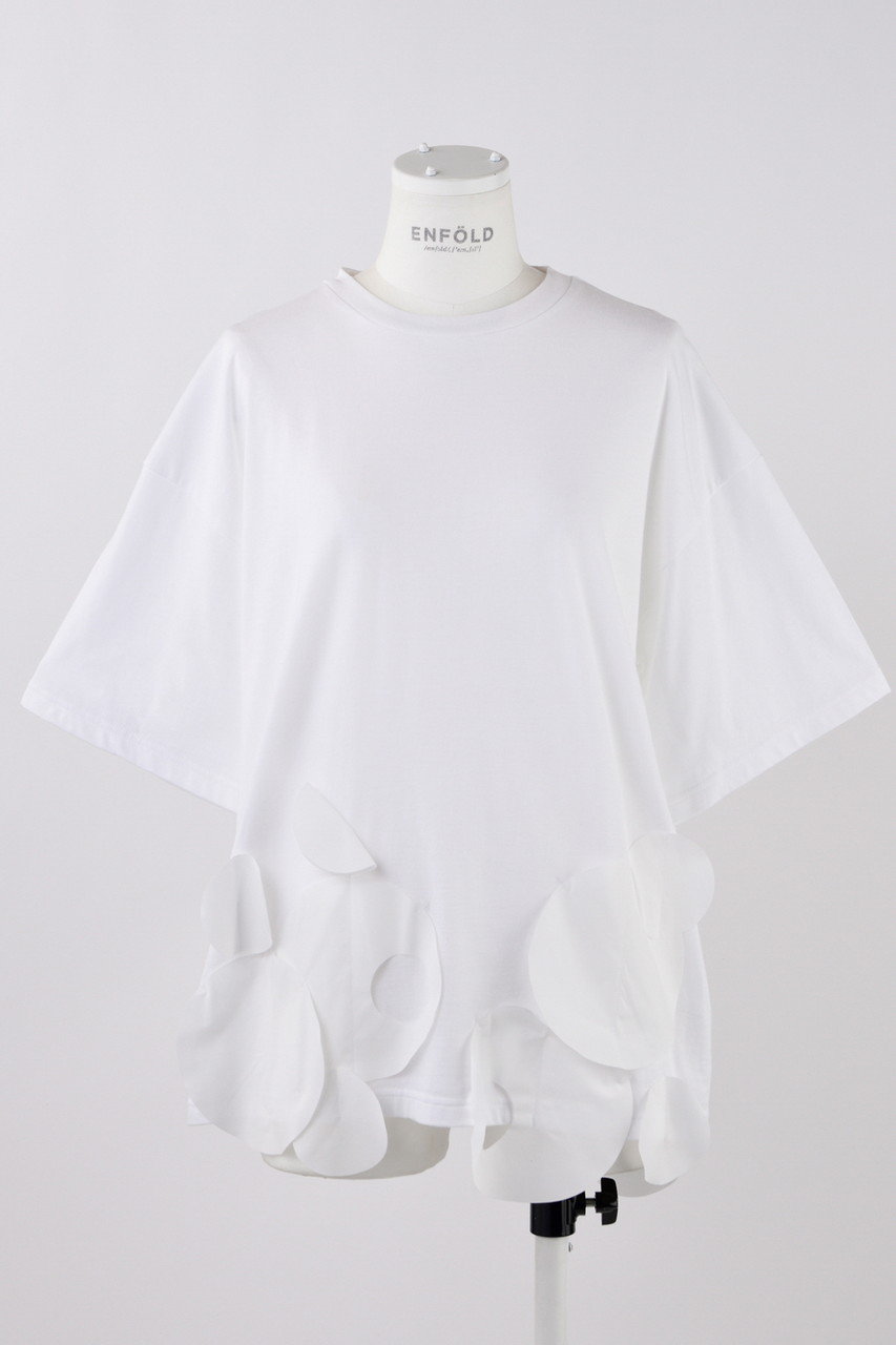 ENFOLD CIRCLE-HEM T-SHIRT/シャツ (ホワイト, 38) エンフォルド ELLE SHOP ENFOLD CIRCLE-HEM T-SHIRT/シャツ (ホワイト, 38) エンフォルド ELLE SHOP