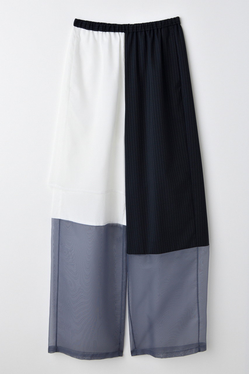 ENFOLD MIX-FABRIC PANTS/パンツ (ダークネイビー, 36) エンフォルド ELLE SHOP ENFOLD MIX-FABRIC PANTS/パンツ (ダークネイビー, 36) エンフォルド ELLE SHOP