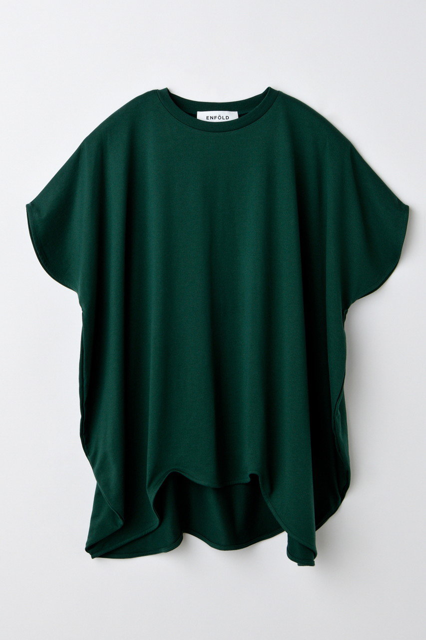 ENFOLD SCALLOP WIDE T-SHIRT/Tシャツ (ダークグリーン, 38) エンフォルド ELLE SHOP ENFOLD SCALLOP WIDE T-SHIRT/Tシャツ (ダークグリーン, 38) エンフォルド ELLE SHOP