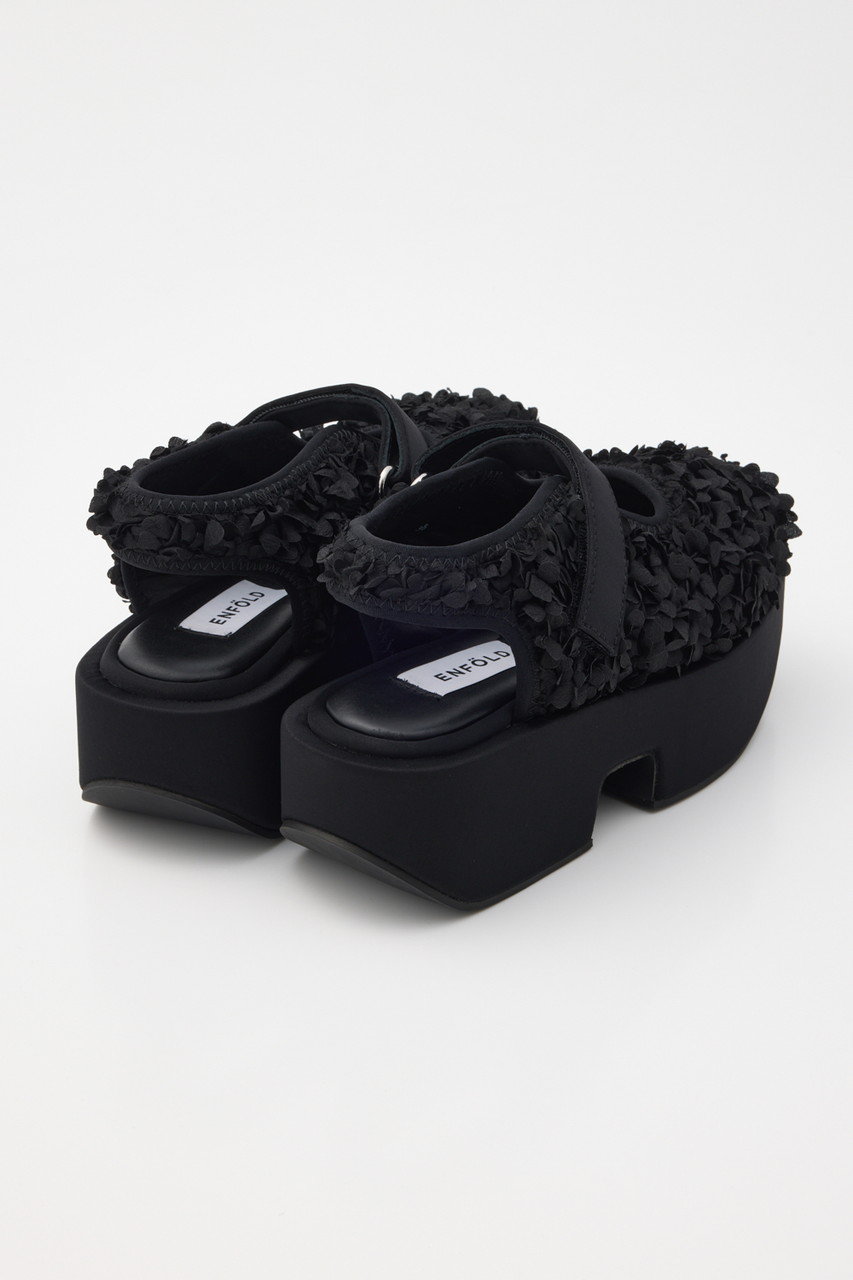 ENFOLD(エンフォルド)｜ONE-STRAP SANDAL/サンダル/ブラック の