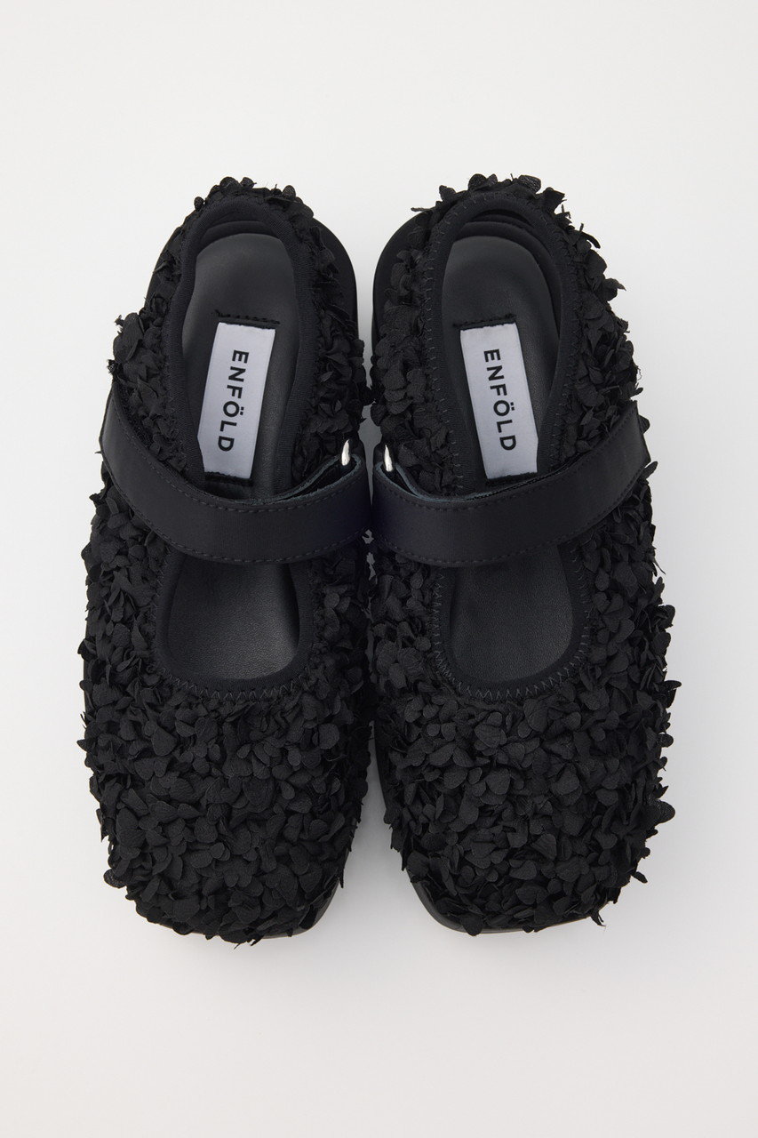 ENFOLD(エンフォルド)｜ONE-STRAP SANDAL/サンダル/ブラック の
