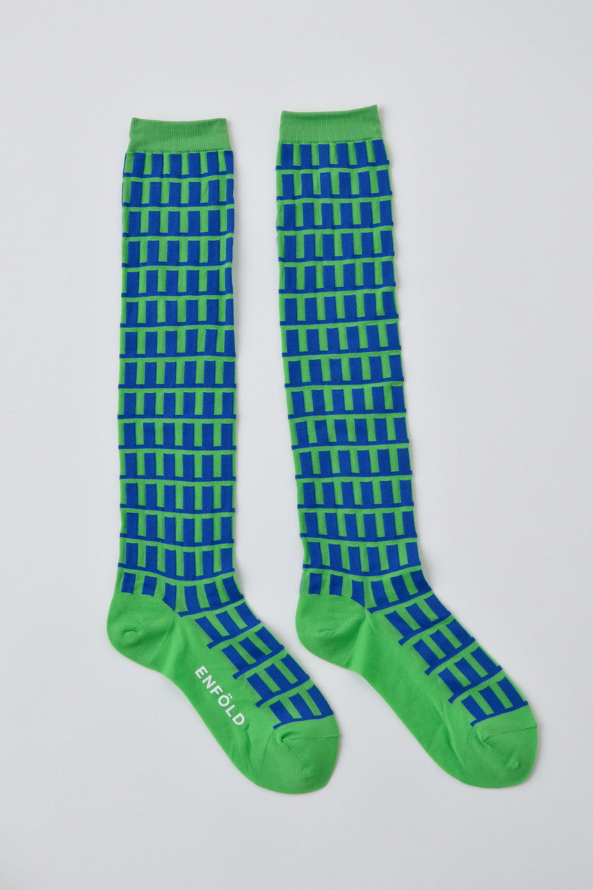 ENFOLD JQ LONG-SOCKS/ソックス (グリーン, 38) エンフォルド ELLE SHOP ENFOLD JQ LONG-SOCKS/ソックス (グリーン, 38) エンフォルド ELLE SHOP