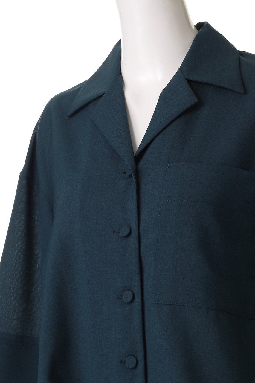 ENFOLD(エンフォルド)｜OPEN-COLLAR CROPPED SHIRTS/シャツ