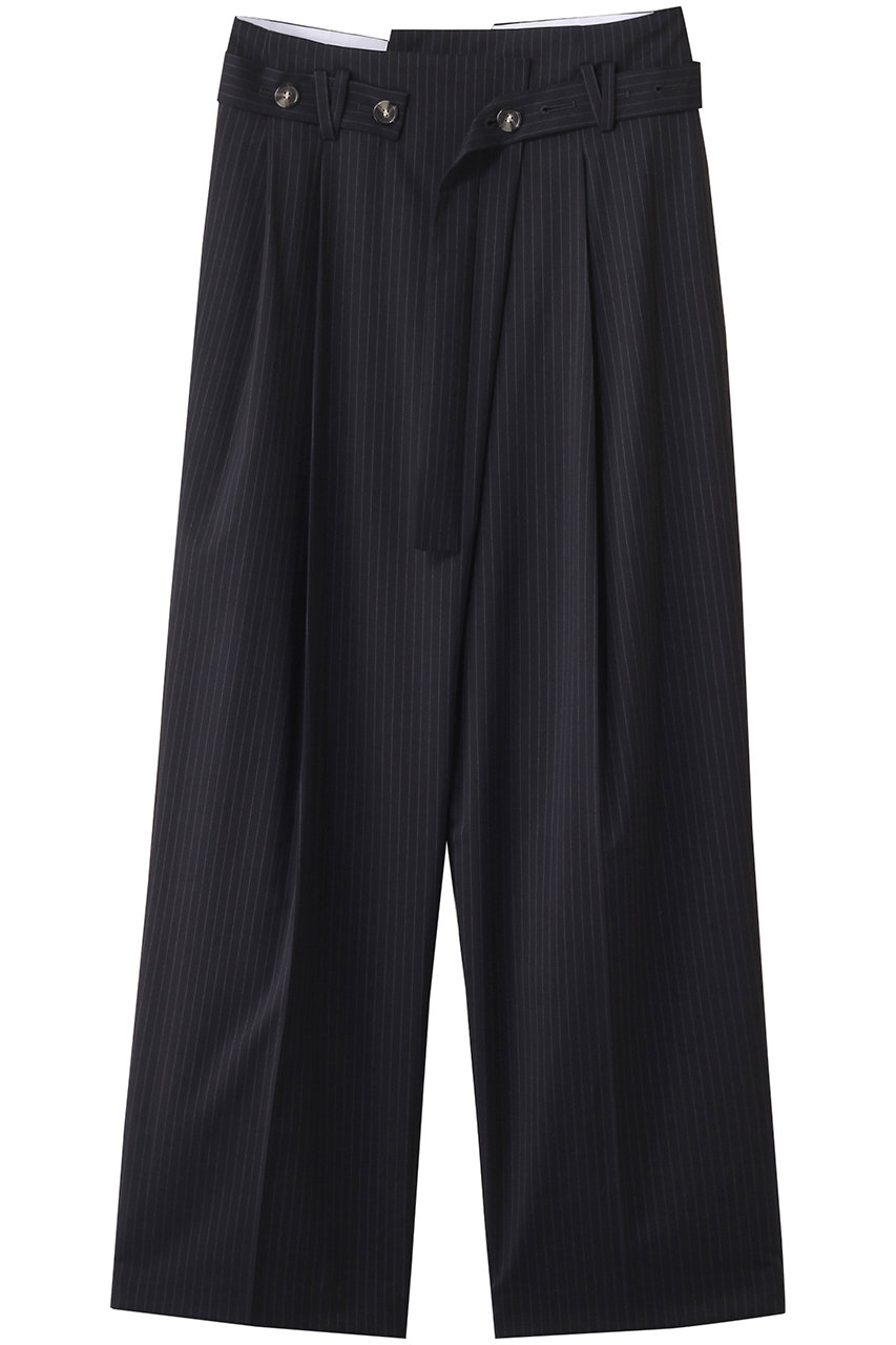 ENFOLD BELT WIDE-STRAIGHT TROUSERS/トラウザーズ・パンツ (ダークネイビー, 36) エンフォルド ELLE SHOP ENFOLD BELT WIDE-STRAIGHT TROUSERS/トラウザーズ・パンツ (ダークネイビー, 36) エンフォルド ELLE SHOP