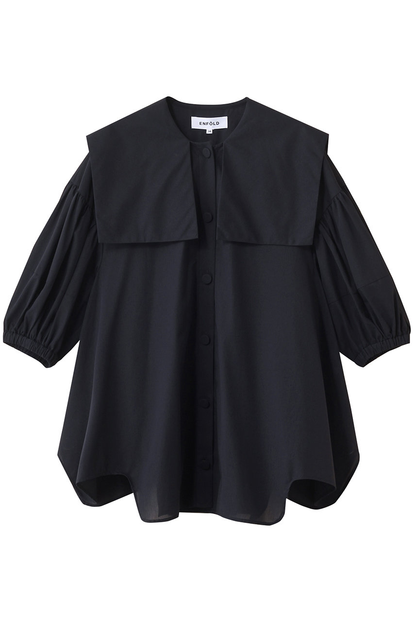 ENFOLD SAILOR-COLOR BLOUSE/ブラウス (ネイビー, 38) エンフォルド ELLE SHOP ENFOLD SAILOR-COLOR BLOUSE/ブラウス (ネイビー, 38) エンフォルド ELLE SHOP