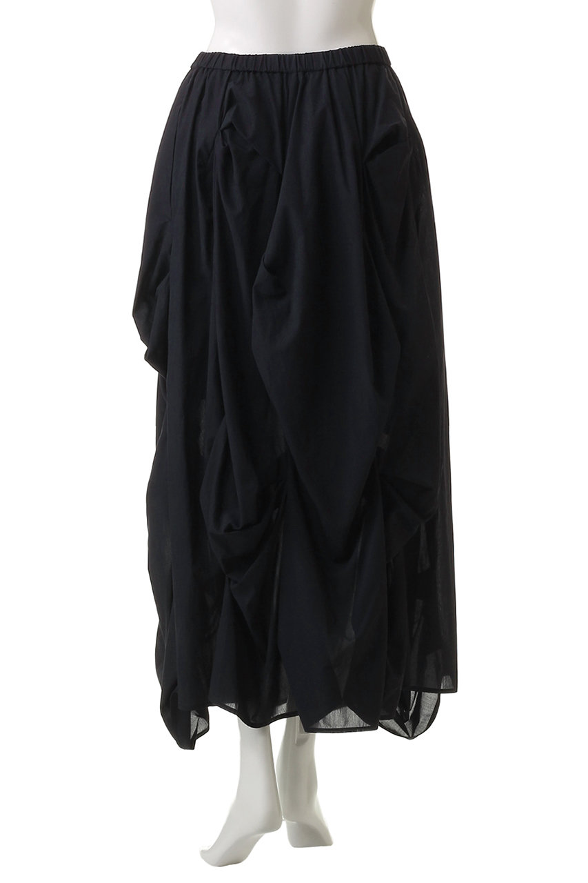 ENFOLD(エンフォルド)｜TACK DRAPE SKIRT/スカート/ブラック の