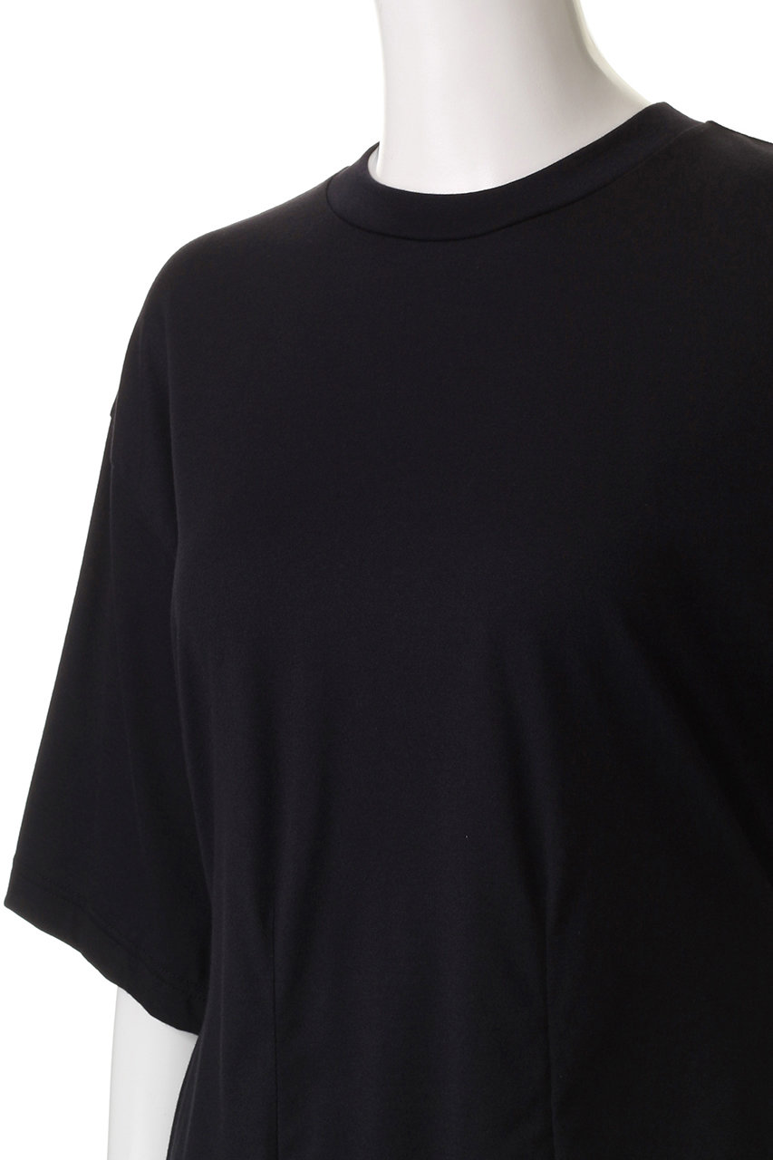 ENFOLD ブラック Tシャツ ENFOLD / エンフォルド | 2024SS DECORATIVE WAVE T−SHIRT