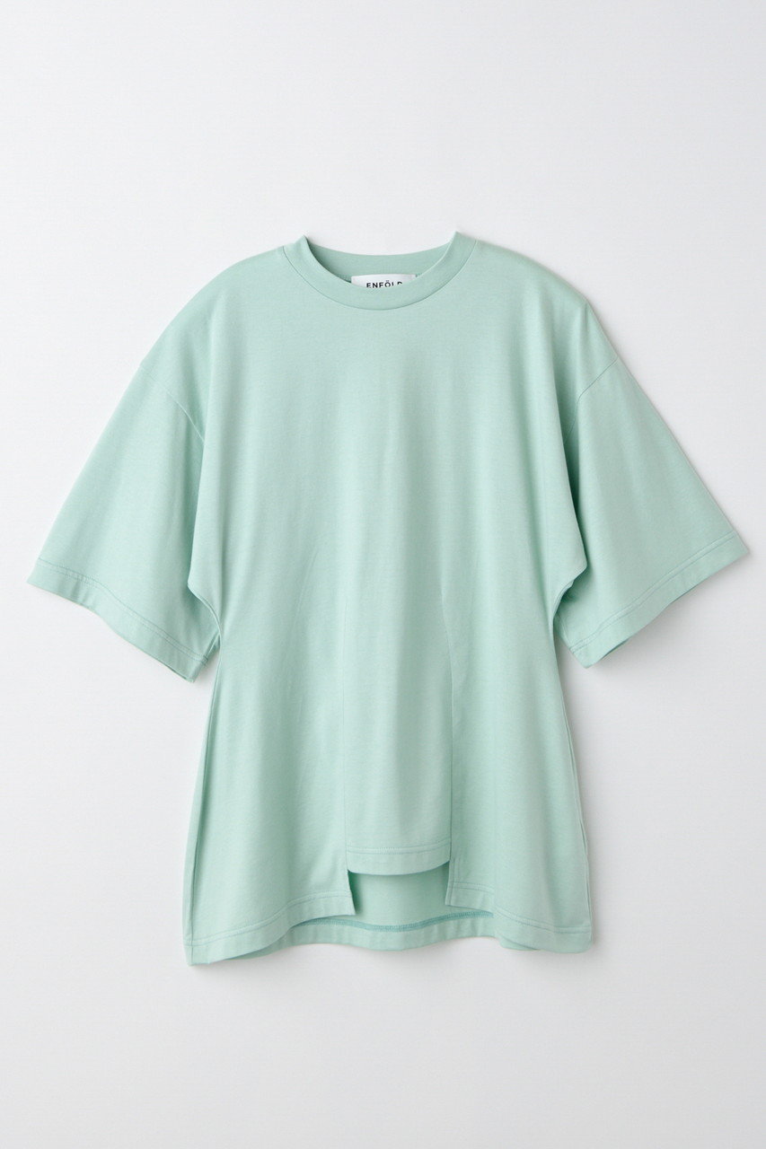 ENFOLD SHAPE T-SHIRT/Tシャツ (ライトグリーン, 38) エンフォルド ELLE SHOP ENFOLD SHAPE T-SHIRT/Tシャツ (ライトグリーン, 38) エンフォルド ELLE SHOP