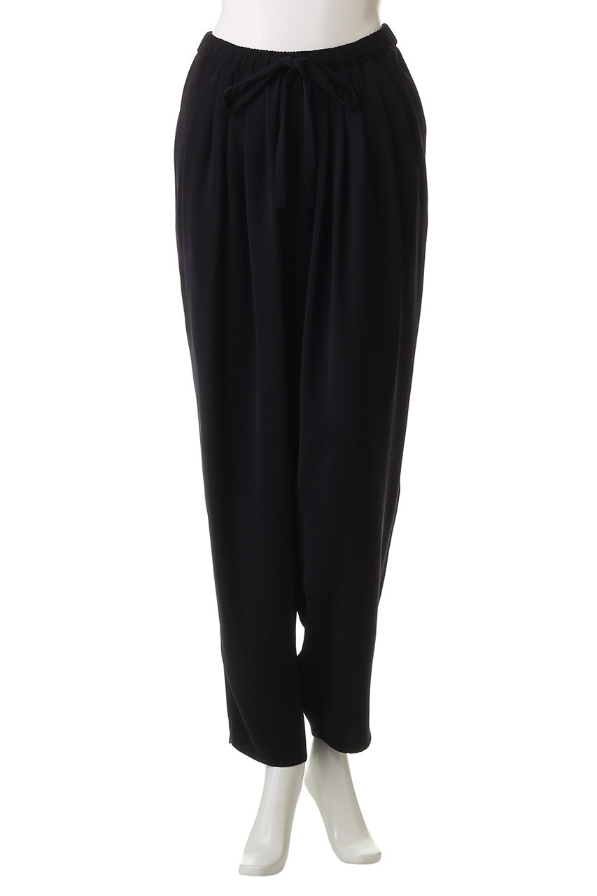 ENFOLD(エンフォルド)｜MANY-TUCK COCOON-PANTS/パンツ/ブラック