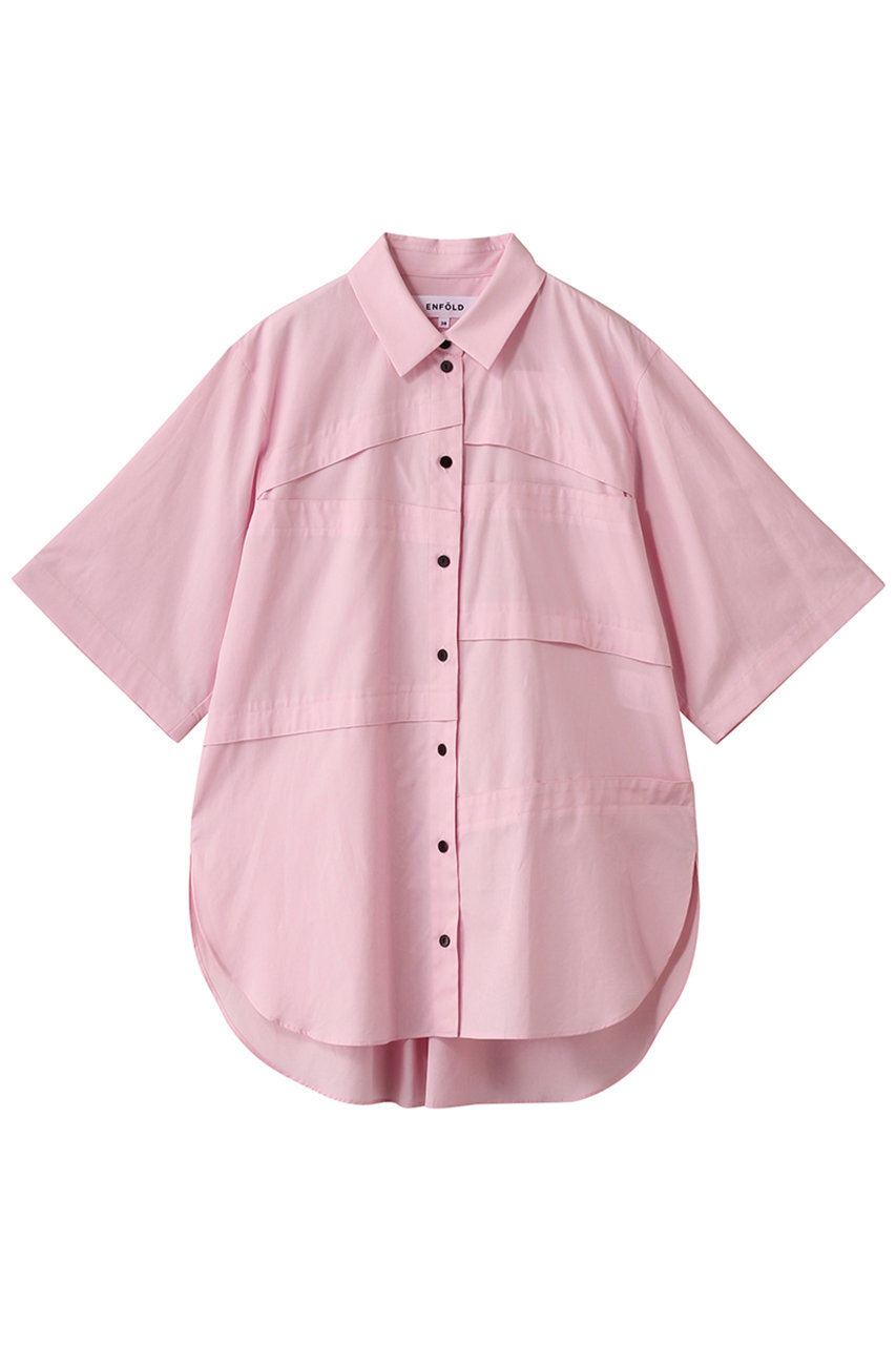 トップス ENFOLD STEP SHIRT 300IA530-0181 ENFOLD(エンフォルド)｜STEP SHIRT/シャツ/ライトピンク の通販