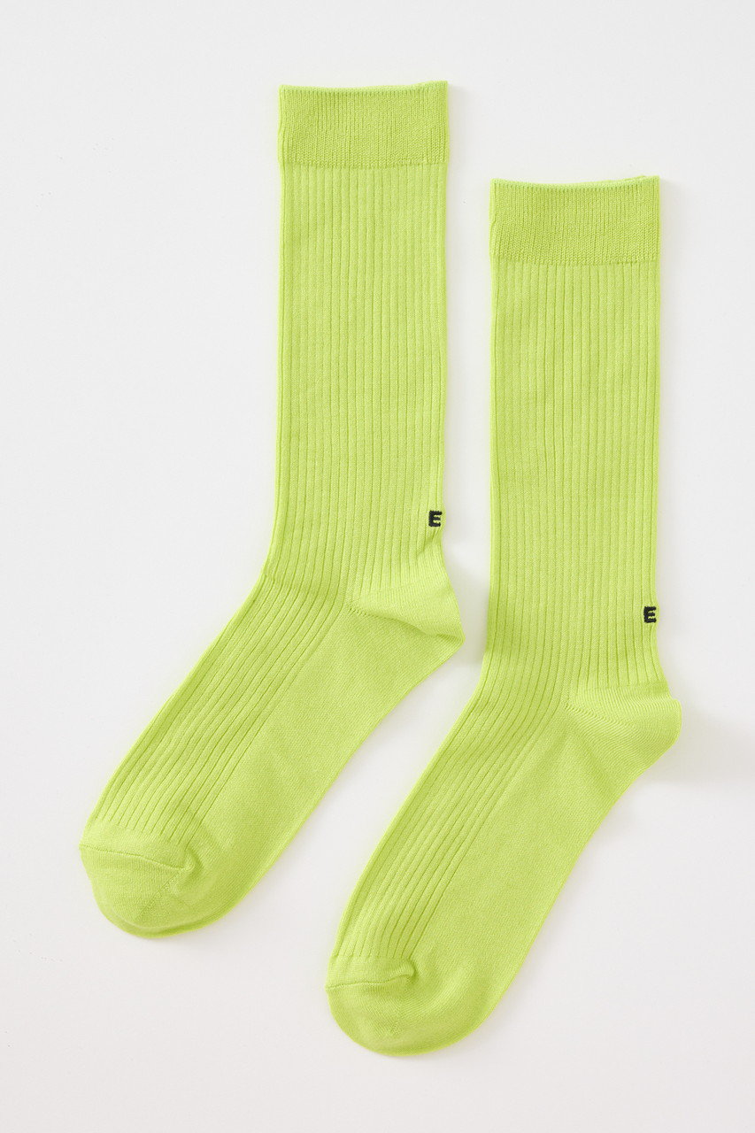 ENFOLD EMBROIDERY HIGH-GAUGE SOCKS/ソックス (ライトグリーン, 38) エンフォルド ELLE SHOP ENFOLD EMBROIDERY HIGH-GAUGE SOCKS/ソックス (ライトグリーン, 38) エンフォルド ELLE SHOP