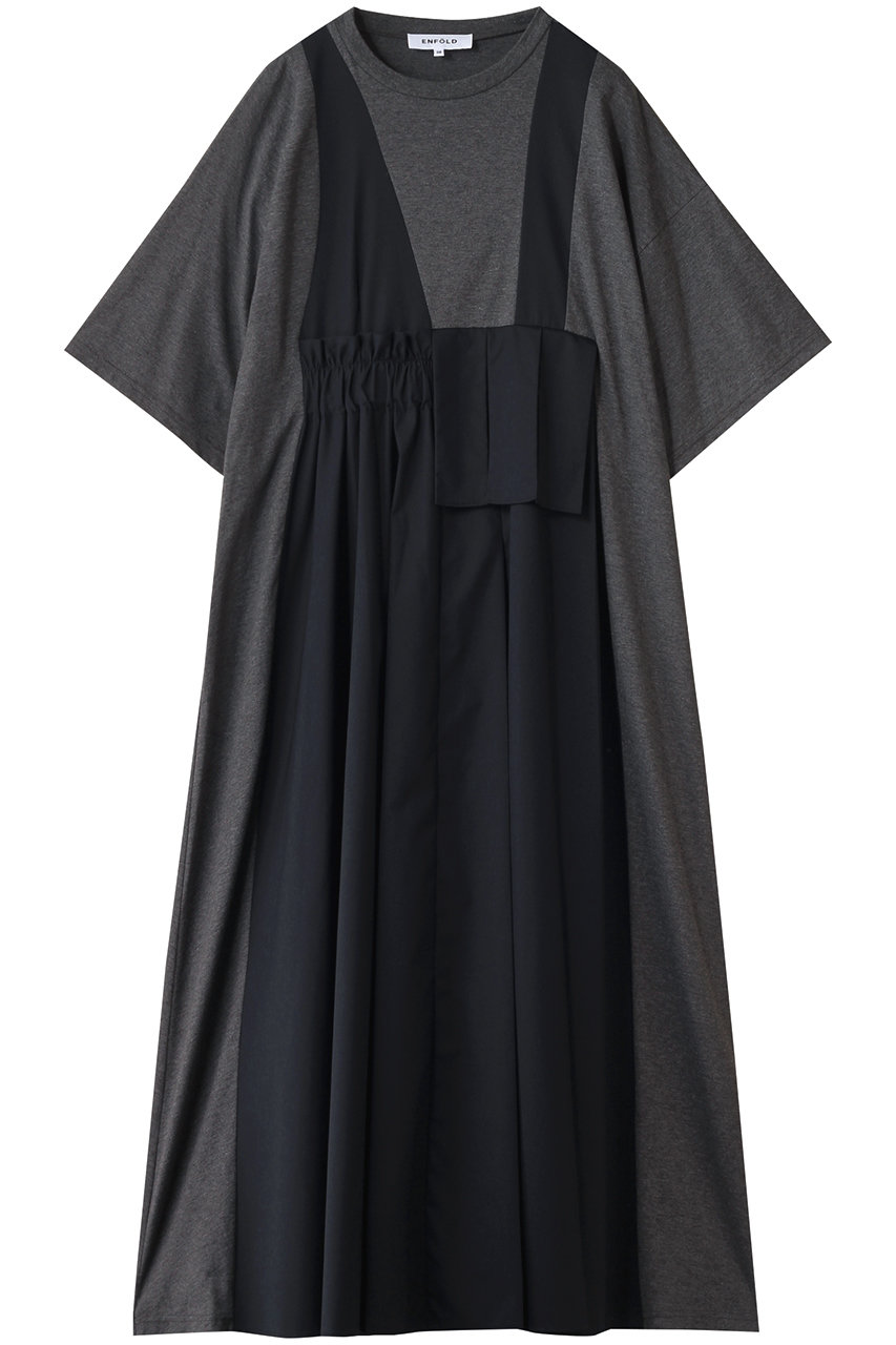 ENFOLD FAKE LAYERED DRESS/ドレス (チャコールグレー, 36) エンフォルド ELLE SHOP ENFOLD FAKE LAYERED DRESS/ドレス (チャコールグレー, 36) エンフォルド ELLE SHOP