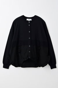 美品✦ฺENFOLD/エンフォルド　スリットニット　グレー ENFOLD（エンフォルド）の「シルクコットンVネックスリットTOP