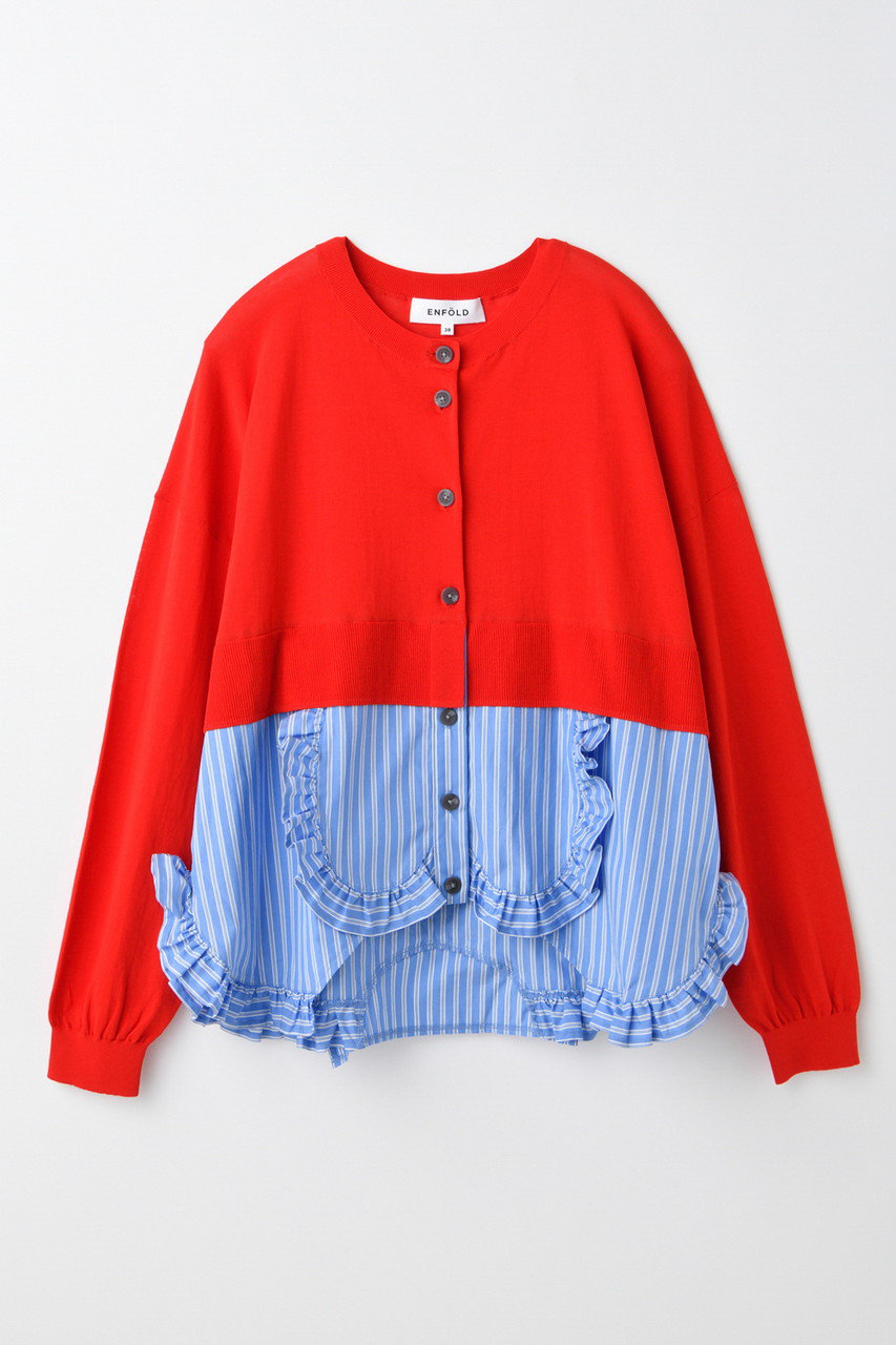 楽天ポイント還元】ENFOLD FRILL-BOTTOM CARDIGAN/カーディガン