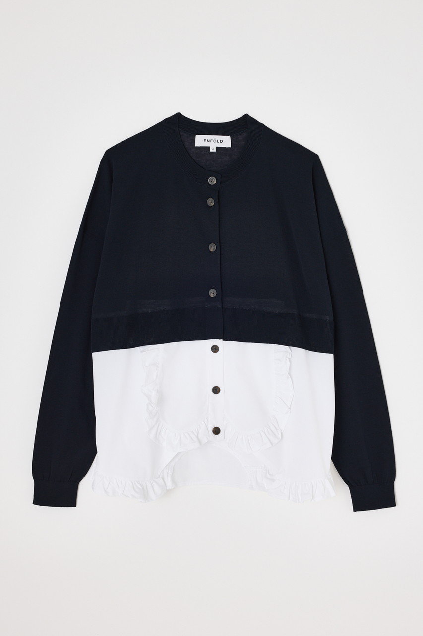 楽天ポイント還元】ENFOLD FRILL-BOTTOM CARDIGAN/カーディガン