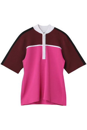 美品✦ฺENFOLD/エンフォルド　スリットニット　グレー ENFOLD（エンフォルド）の「シルクコットンVネックスリットTOP