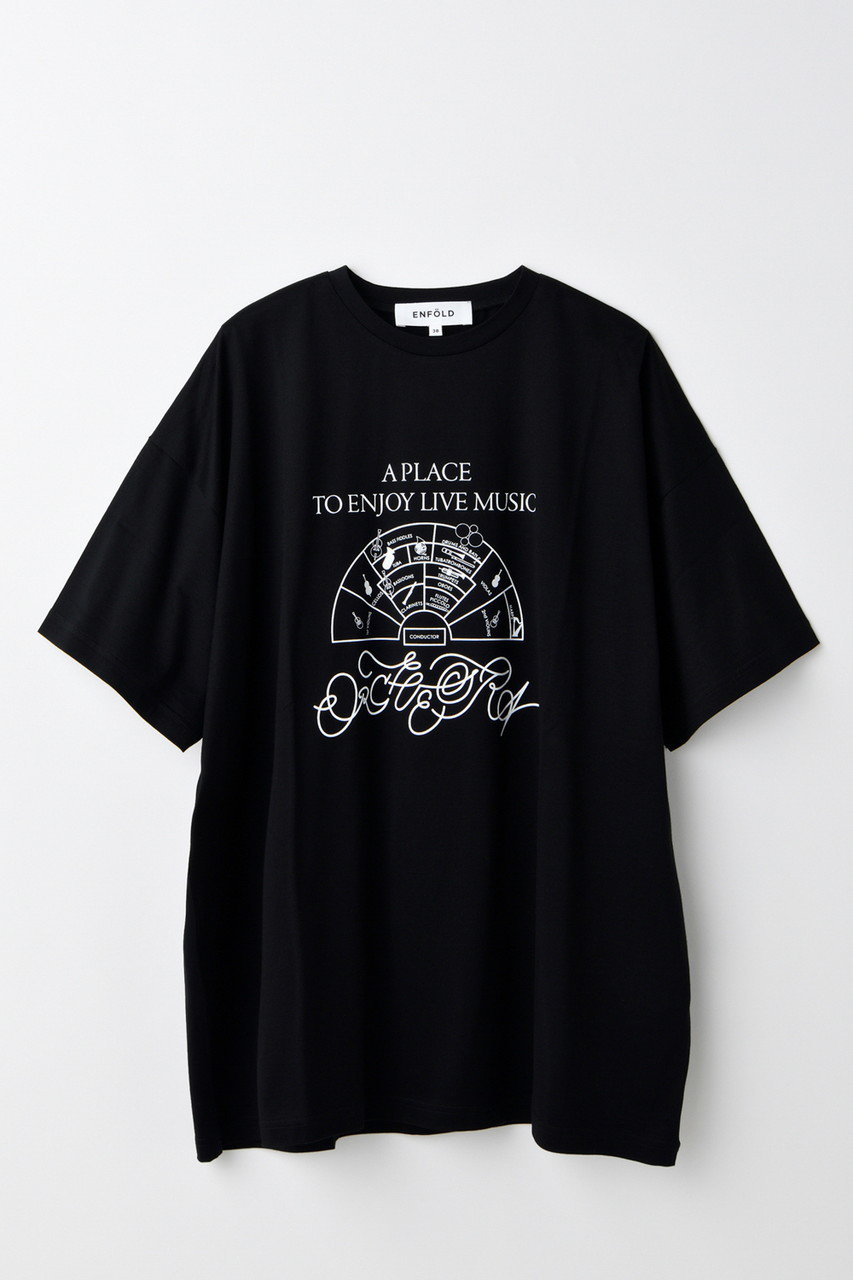 ENFOLD ORCHESTRA T-SHIRT/Tシャツ (ブラック, 38) エンフォルド ELLE SHOP ENFOLD ORCHESTRA T-SHIRT/Tシャツ (ブラック, 38) エンフォルド ELLE SHOP