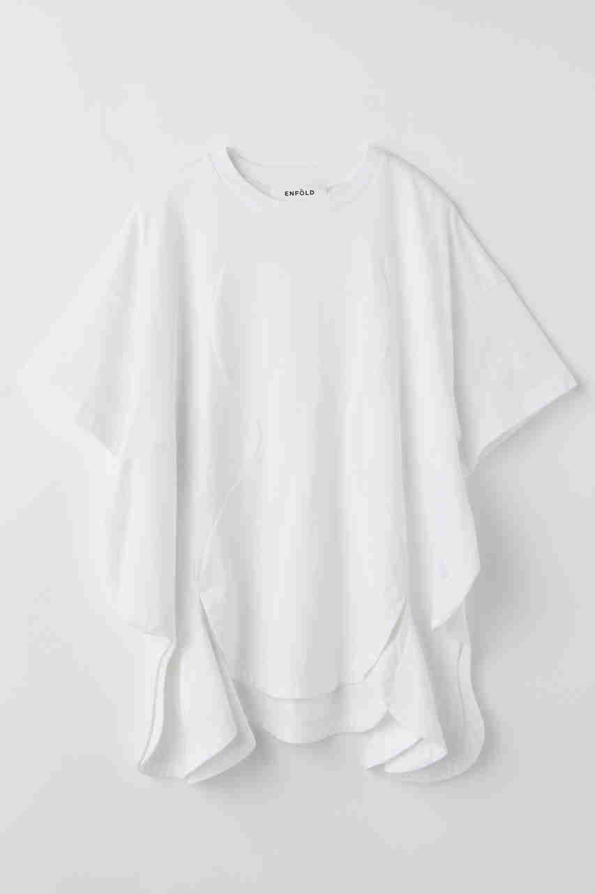 ENFOLD CURVE-SILHOUETTE T-SHIRT/Tシャツ (ホワイト, 38) エンフォルド ELLE SHOP ENFOLD CURVE-SILHOUETTE T-SHIRT/Tシャツ (ホワイト, 38) エンフォルド ELLE SHOP