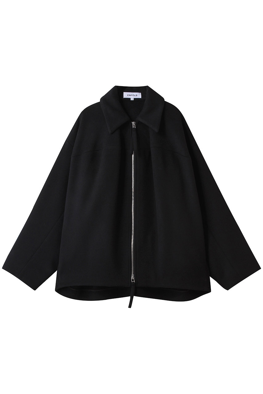 ENFOLD ZIPPER BLOUSON/ブルゾン (ブラック, 38) エンフォルド ELLE SHOP ENFOLD ZIPPER BLOUSON/ブルゾン (ブラック, 38) エンフォルド ELLE SHOP