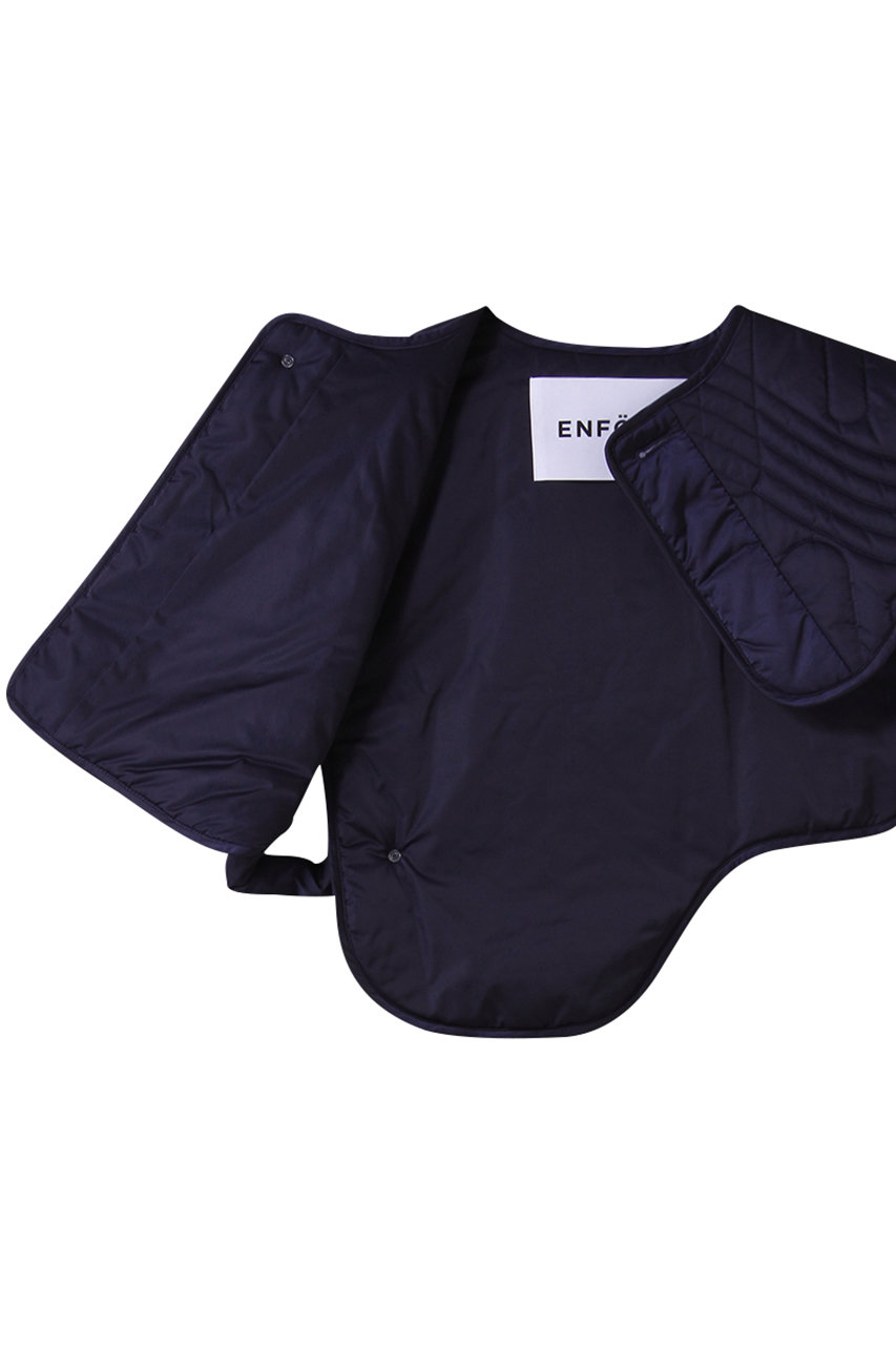 ENFOLD(エンフォルド)｜QUILTING VEST/ベスト/ブラック の通販