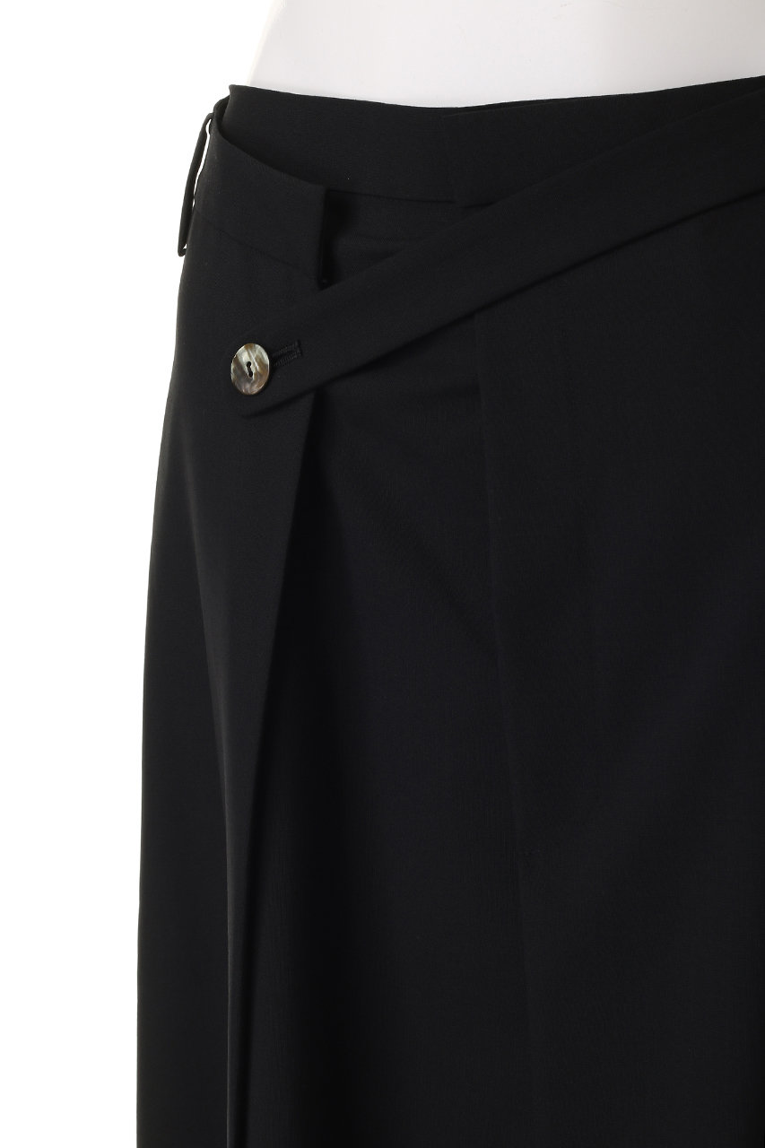 ENFOLD(エンフォルド)｜TROUSERS FLARE-SKIRT/スカート/ブラック の