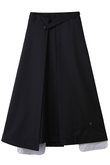 【中古】エンフォルド ENFOLD TROUSERS FLARE-SKIRT スカート チョークストライプ 36 ネイビー 300IA231-0971 ENFOLD(エンフォルド)｜TROUSERS FLARE-SKIRT/スカート/ネイビー の