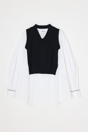 ENFOLD 24AW トップス　ブラック　シャツ 楽天市場】【中古】ENFOLD 2024SS WASHABLE CENTER-CREASE SHIRT