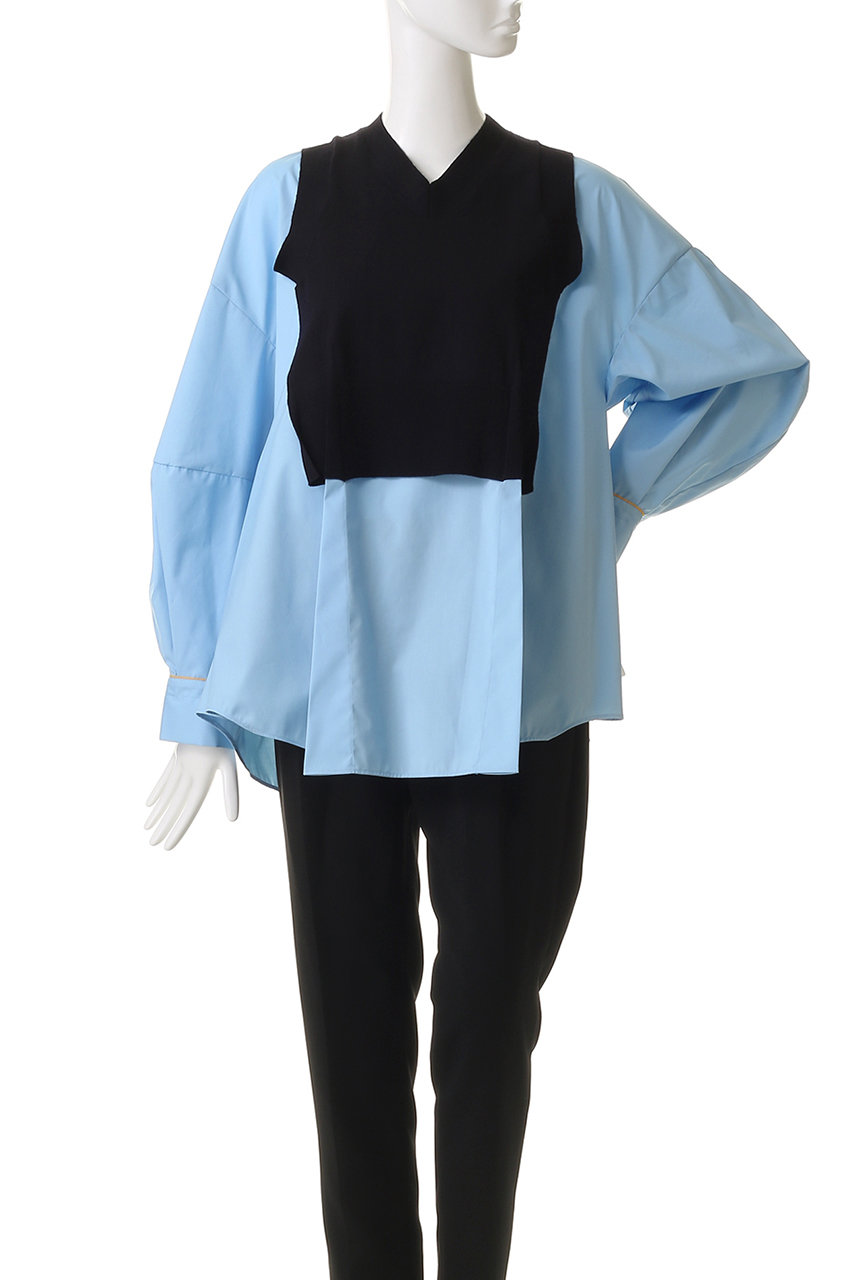 ENFOLD(エンフォルド)｜FAKE-LAYERED PULLOVER/プルオーバー/ホワイト